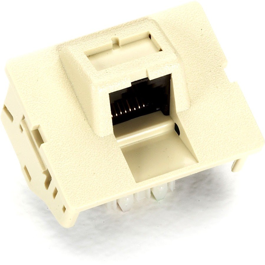 Black Box CAT5e Jack Coupler - T-568A, RJ45, Ivory