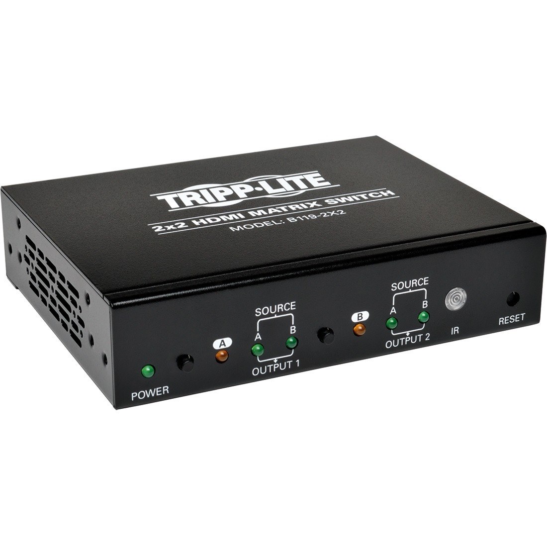 Tripp Lite by Eaton 2x2 HDMI Matrix Switch with Remote Control - 1080p @ 60 Hz (HDMI 2xF/2xF), TAA