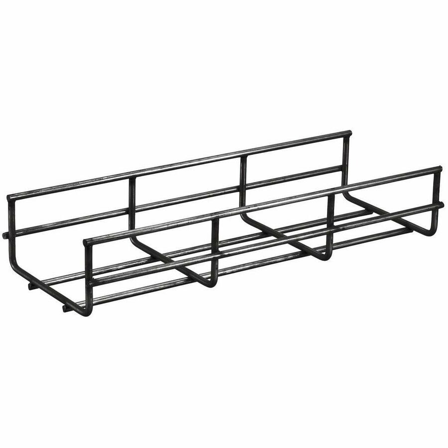 Hubbell Premise Wiring Wire Basket Tray, 2" x 4" x 118" , Round, Black