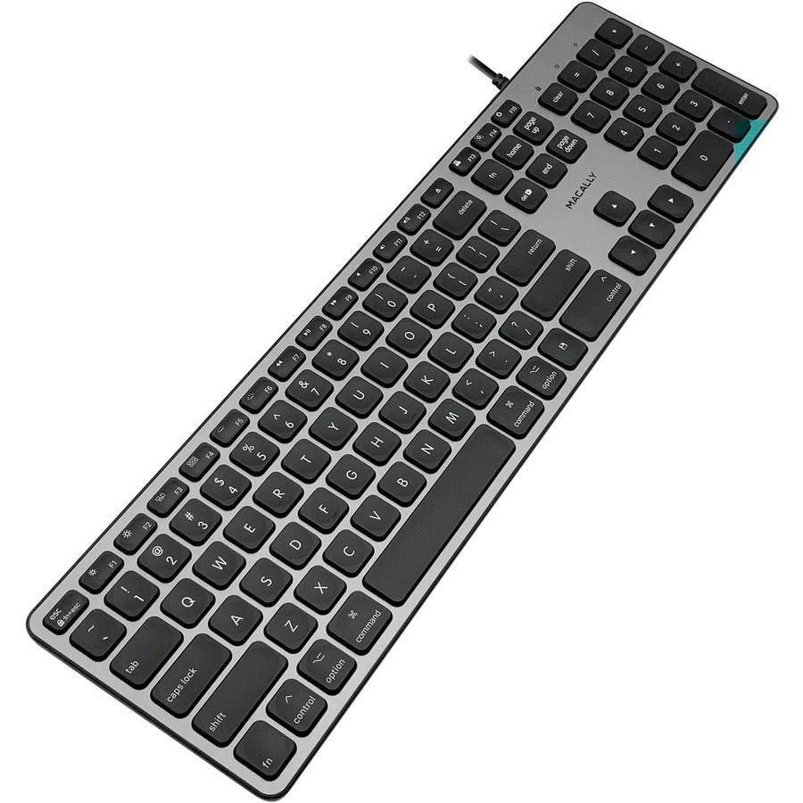 Macally BLSLIMKEYPROSG - Backlit USB Wired Keyboard for Mac