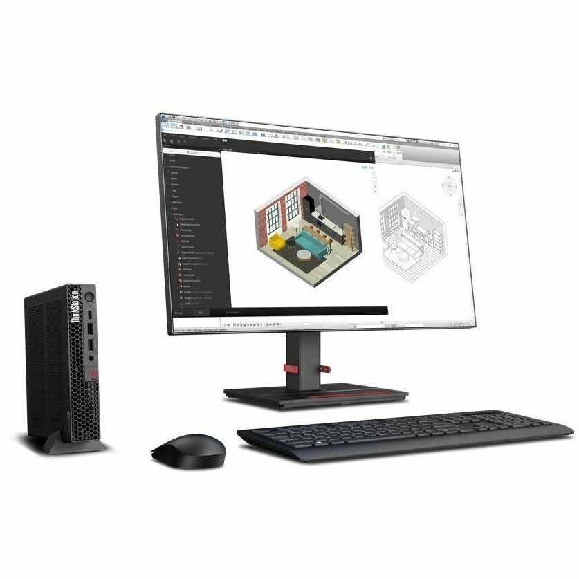 Lenovo ThinkStation P3 30H00075US Workstation - 1 x Intel Core i5 14th Gen i5-14500 - vPro Technology - 64 GB - 2 TB SSD - Tiny - Black