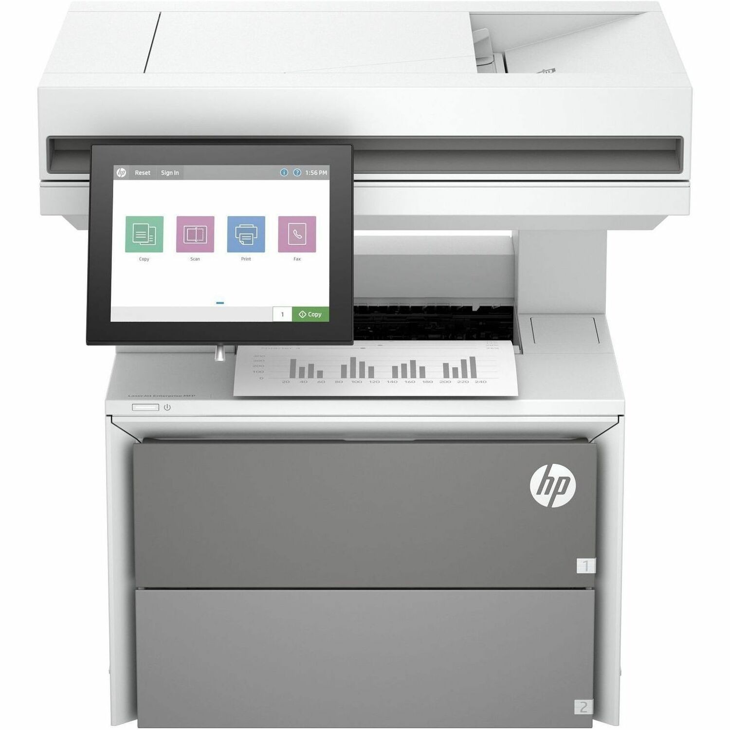 HP LaserJet Enterprise X53052dn Laser Multifunction Printer - Monochrome