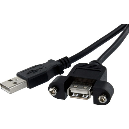 StarTech.com 3 ft Panel Mount USB Cable A to A - F/M