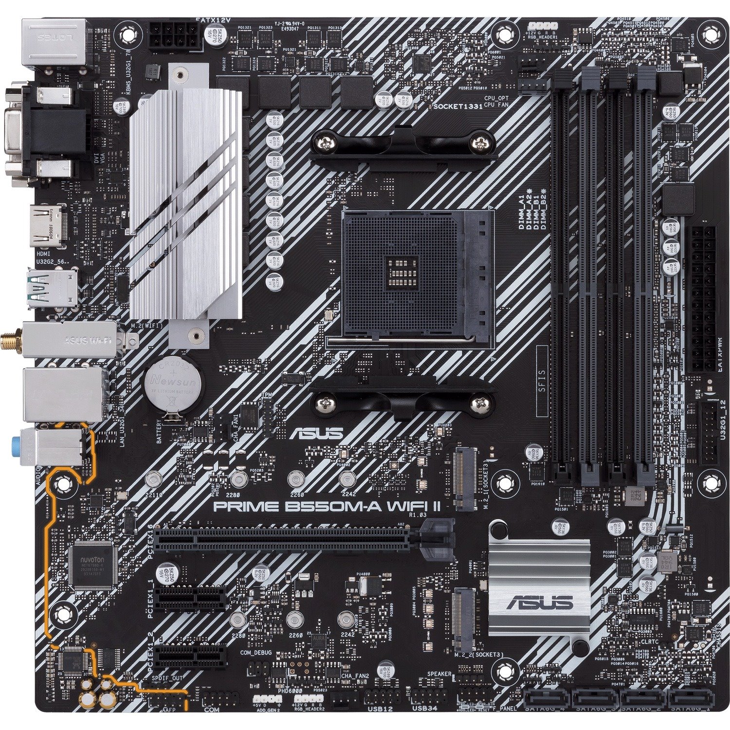 Asus Prime B550M-A WIFI II Desktop Motherboard - AMD B550 Chipset - Socket AM4 - Micro ATX