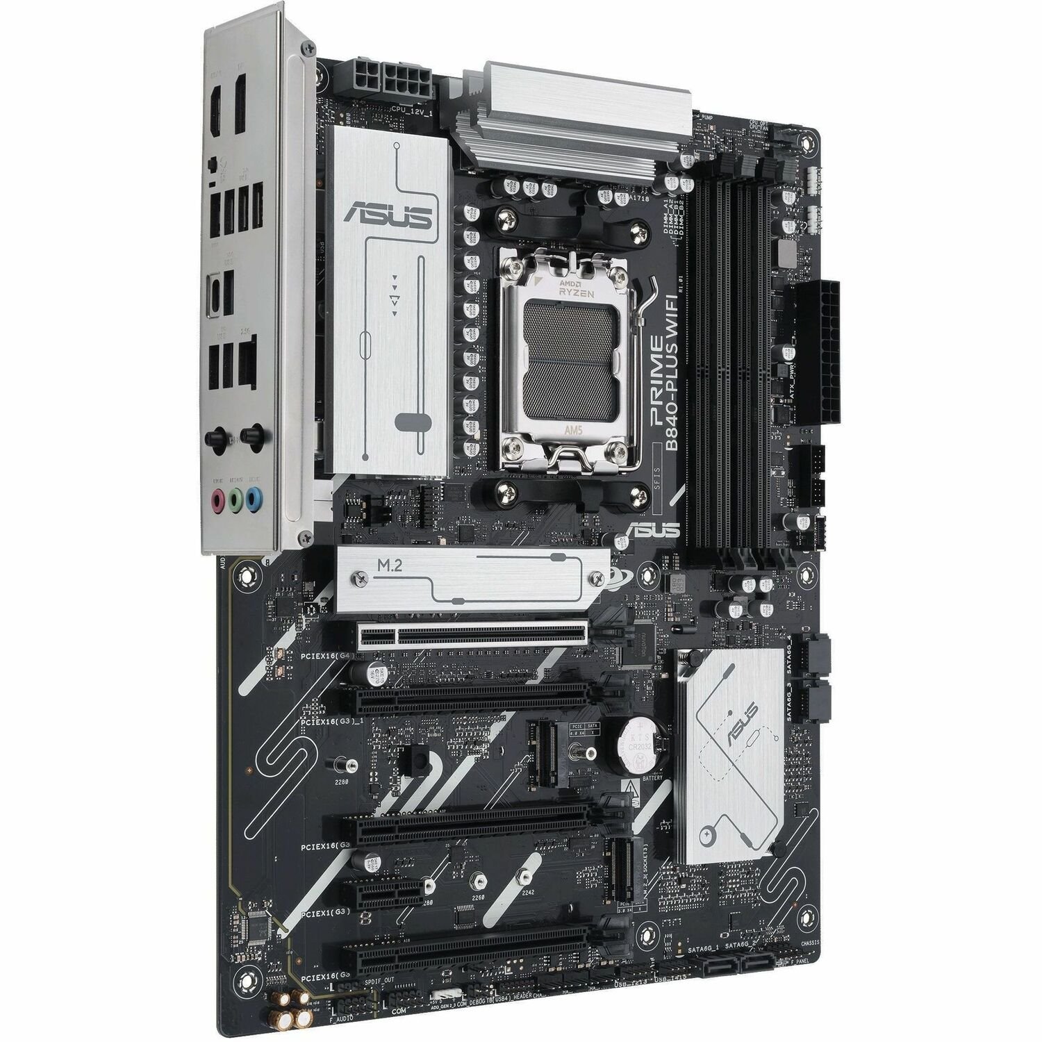 Asus Prime B840-PLUS WIFI Gaming Desktop Motherboard - AMD B840 Chipset - Socket AM5 - ATX