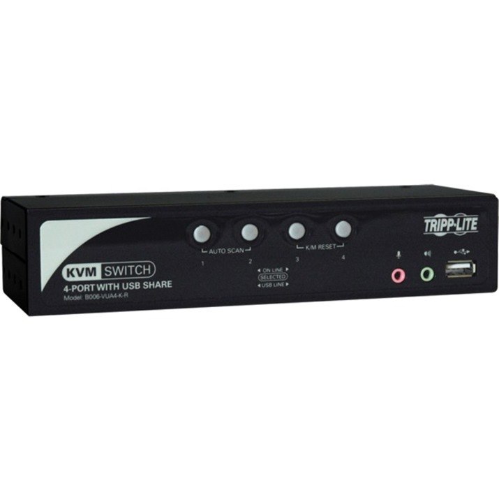 Eaton Tripp Lite Series 4-Port KVM Switch with Audio, OSD and Peripheral Sharing