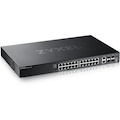 ZYXEL XGS2220-30 24-Port Gigabit L3 Managed and Nebula Pro Cloud Managed Switch with 4 SFP+ 10G Uplinks and 2 10G Ethernet Ports