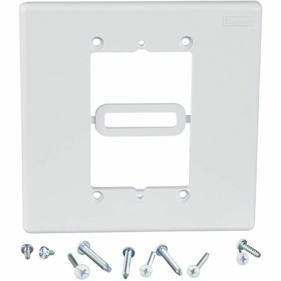 Panduit Wall adapter, reduces double gang opening to single gang opening, White