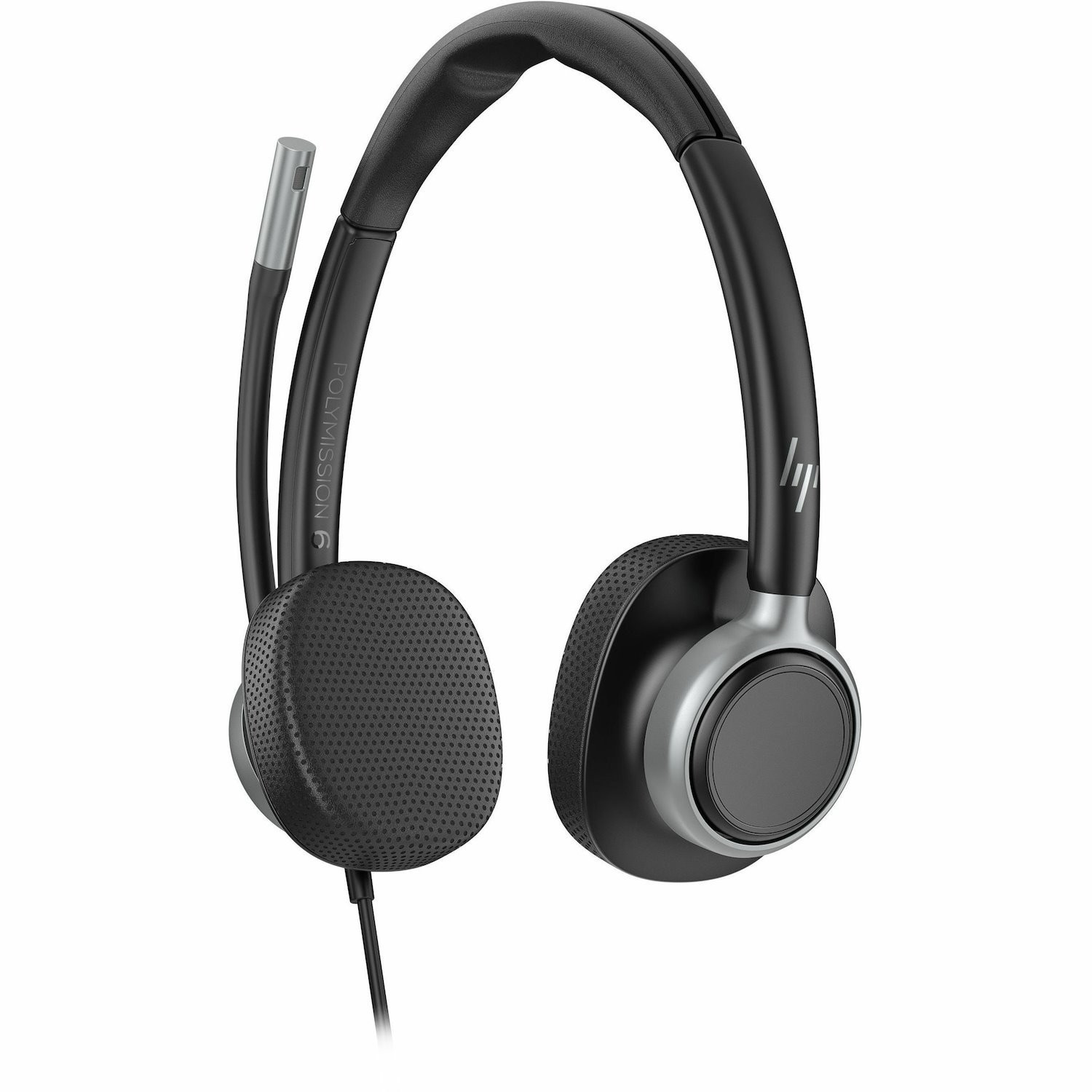 Poly Mission 600 625 Wired Over-the-head, On-ear Stereo Headset - Black