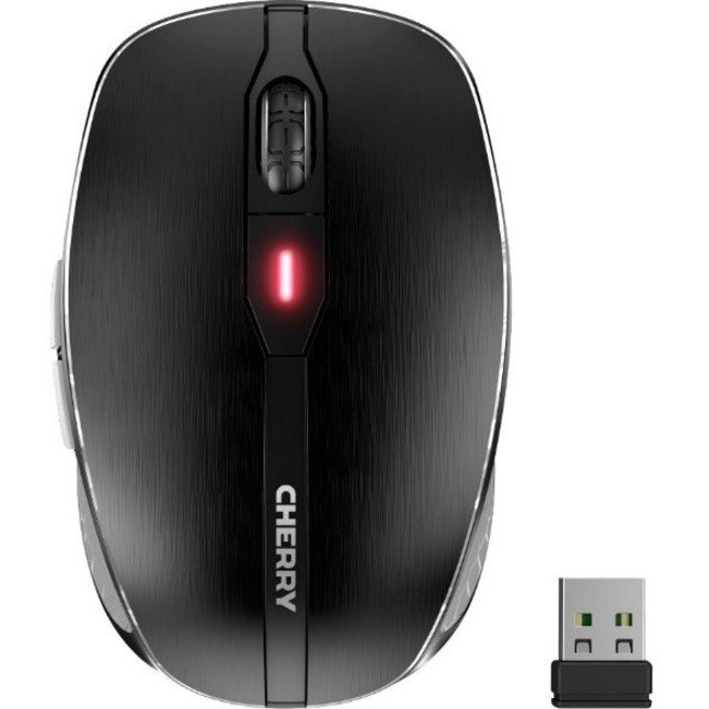 CHERRY MW 8C Advance Mouse - Bluetooth/Radio Frequency - USB - Laser - 6 Button(s) - Black - 1