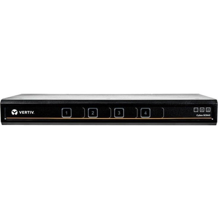 Vertiv Cybex SC800 Secure KVM | Single Head | 4 Port Universal DisplayPort | NIAP version 4.0 Certified (SC840DPH-400)