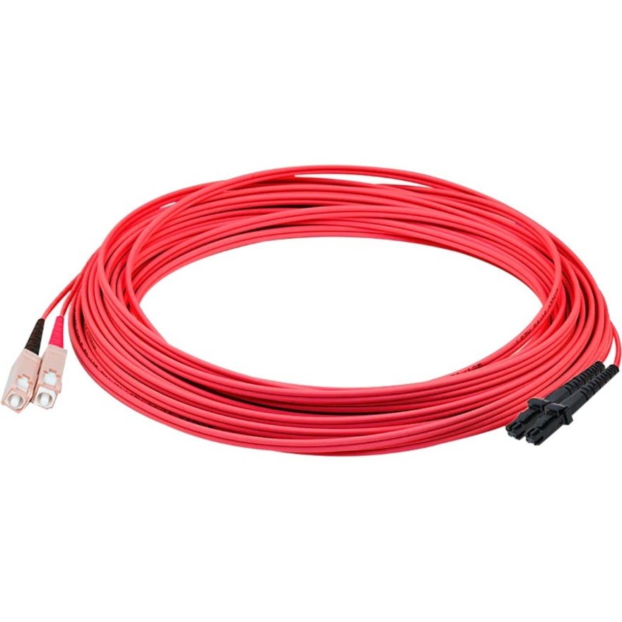 AddOn 2m SC (Male) to MT-RJ (Male) Red OM1 Duplex Fiber OFNR (Riser-Rated) Patch Cable