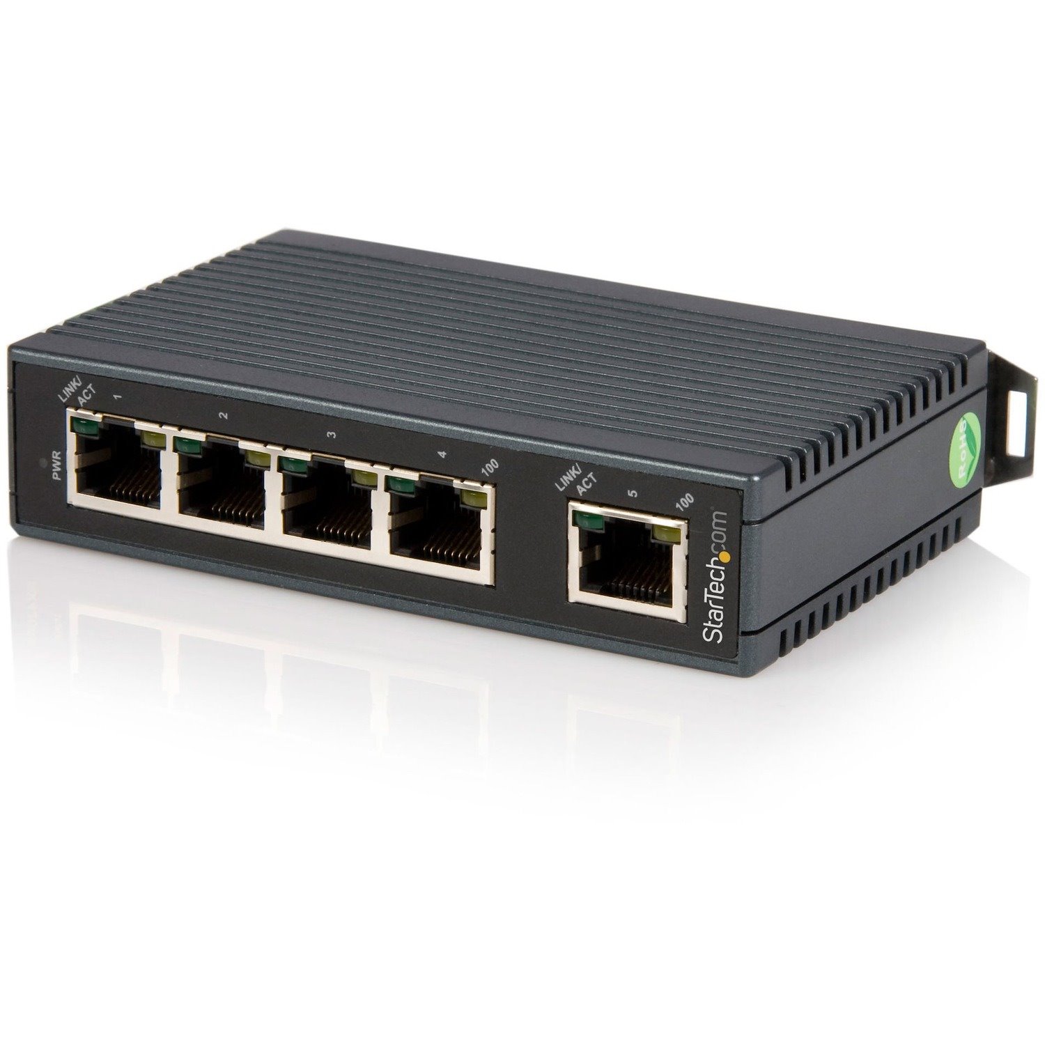 StarTech.com 5-Port Industrial Ethernet Switch - DIN Rail Mountable