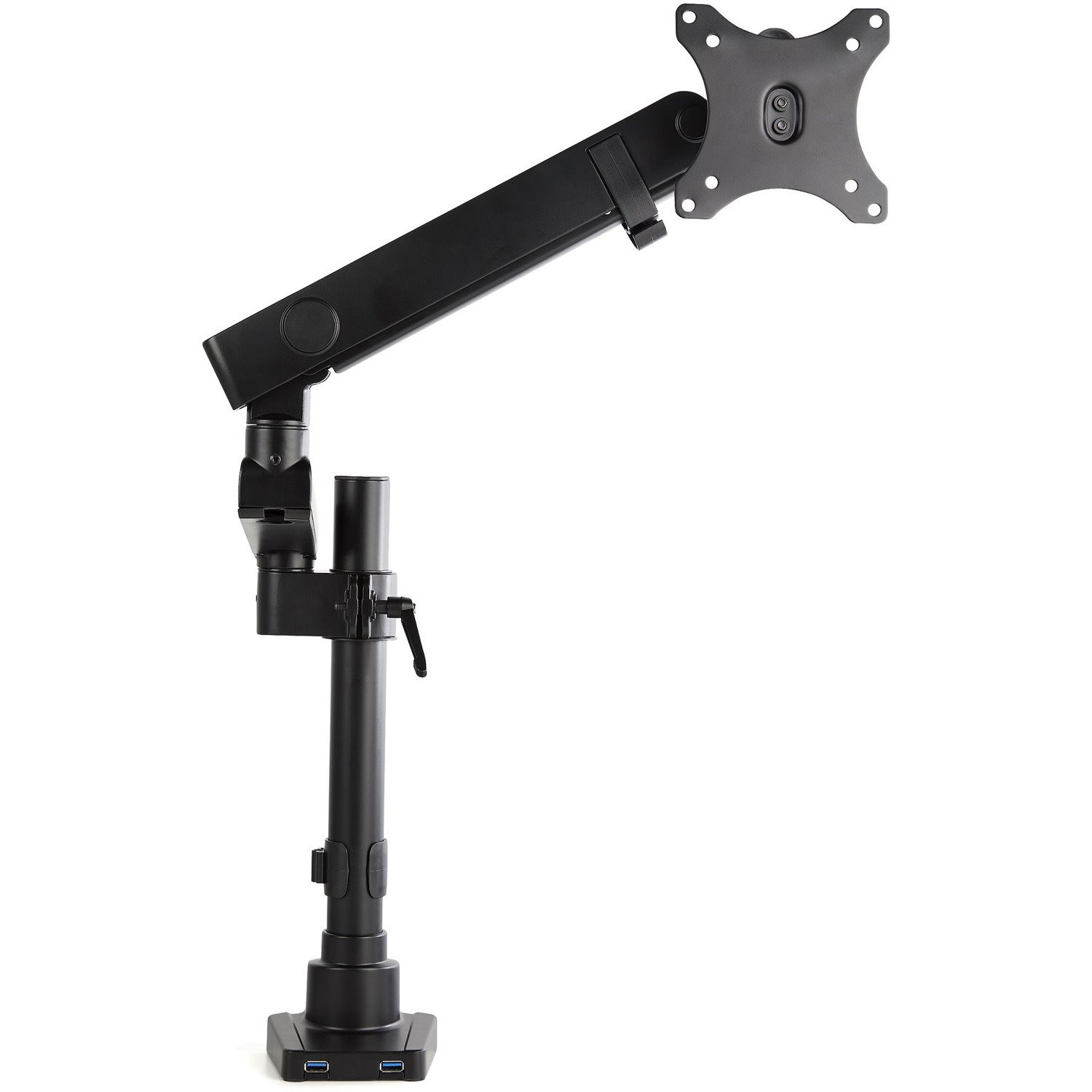 StarTech.com Desk Mount Monitor Arm with 2x USB 3.0 ports, Full Motion Monitor Mount up to 34" (17.6lb/8kg) VESA Display, C-Clamp/Grommet