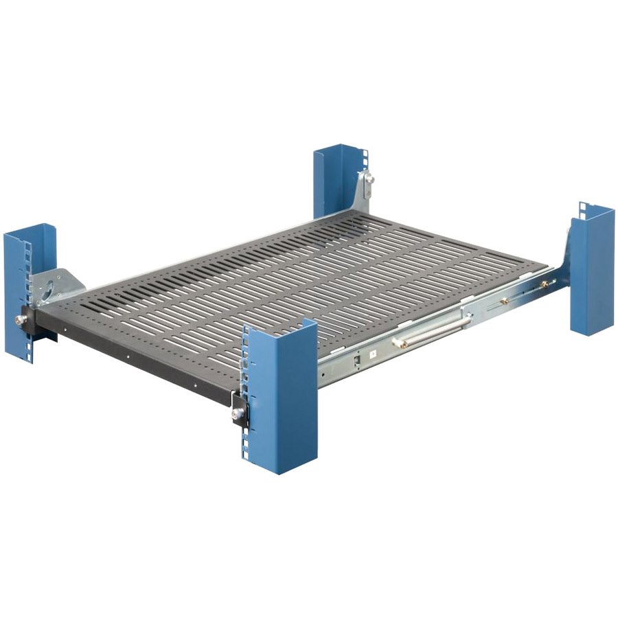 Rack Solutions 1U 115 Tool-less Sliding Equipment Shelf 27in Depth (Black)
