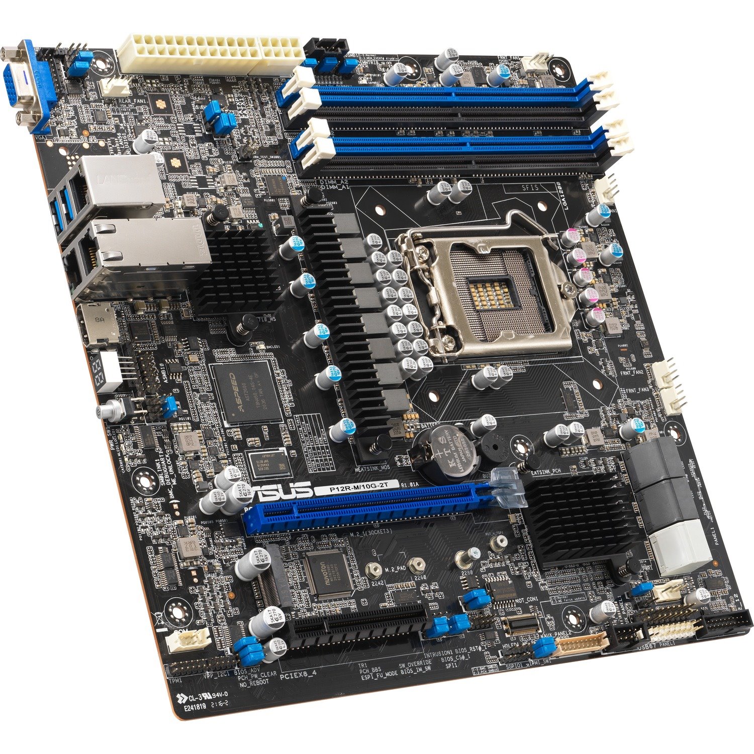 Asus P12R-M Server Motherboard - Intel C252 Chipset - Socket LGA-1200 - Micro ATX