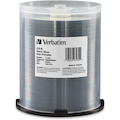 Verbatim CD-R 700MB 52X Shiny Silver Silk Screen Printable, Hub Printable - 100pk Spindle