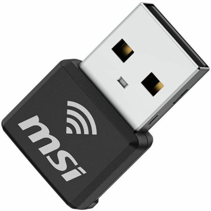 MSI GUAX18N IEEE 802.11 a/b/g/n/ac/ax Dual Band Wi-Fi Adapter for Computer, Notebook