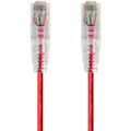 Monoprice SlimRun Cat6 28AWG UTP Ethernet Network Cable, 14ft Red