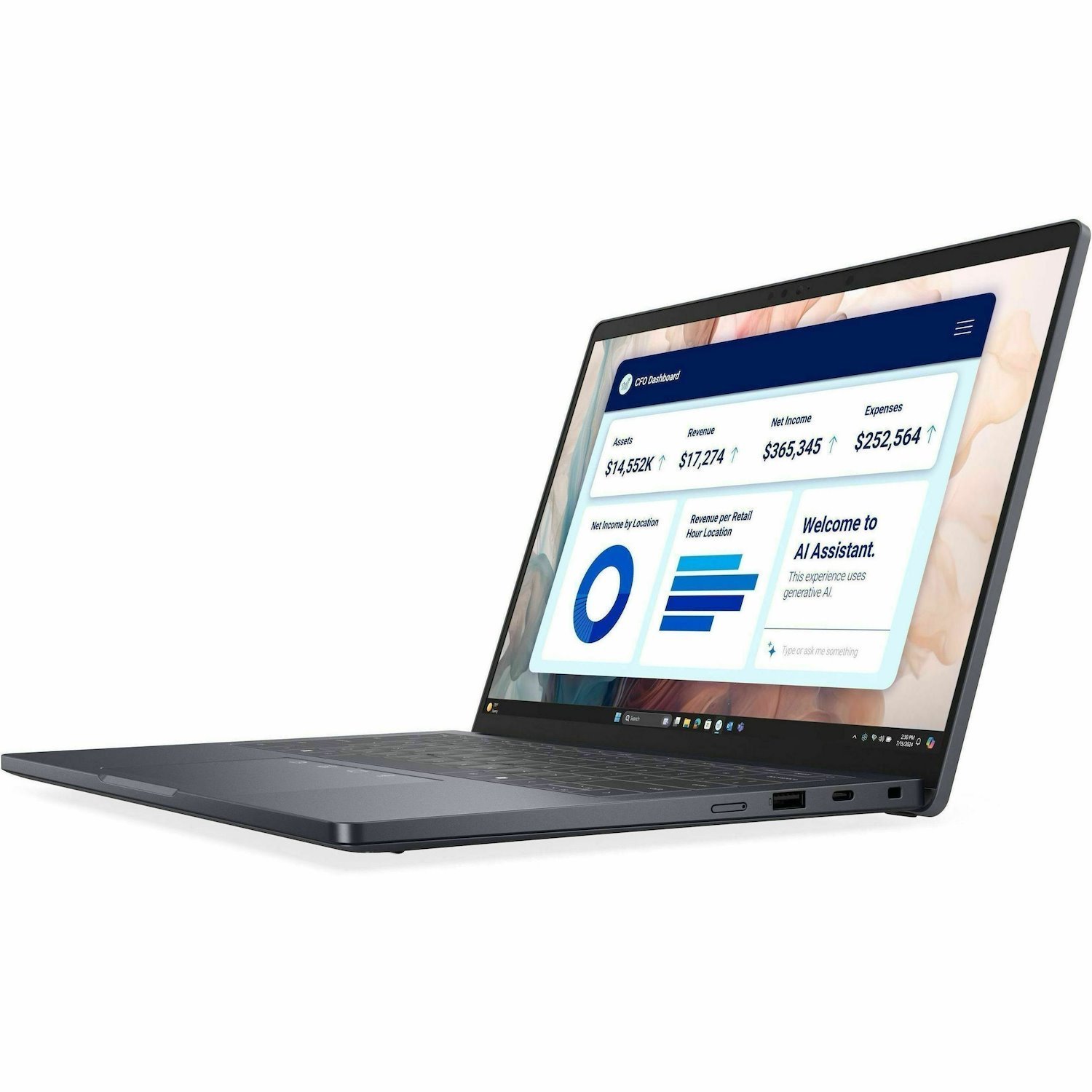 Dell Pro 14 Premium PA14250 14" Touchscreen Copilot+ PC Notebook - QHD+ - 60 Hz - Intel Core Ultra 7 268V - vPro Technology - Intel Evo Platform - 32 GB - 512 GB SSD - English (US) Keyboard - Smart Card Reader - Magnetite