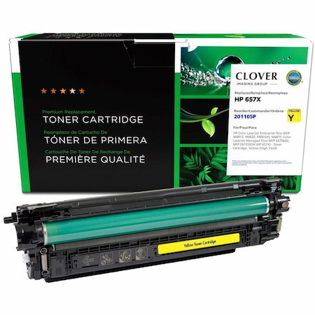 Clover Imaging Remanufactured High Yield Yellow Toner Cartridge for HP 657X (CF472X/W9032MC)