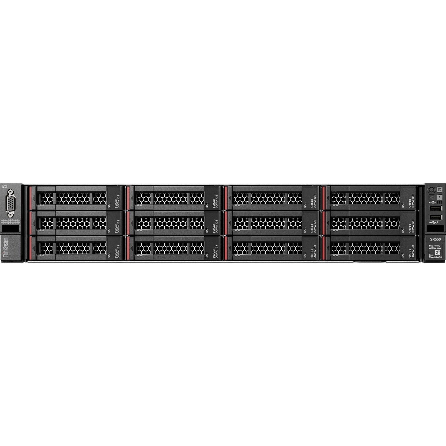 Lenovo ThinkSystem SR550 7X04A07JAU 2U Rack Server - 1 Xeon Silver 4208 2.10 GHz - 16 GB RAM - Serial ATA/600 Controller