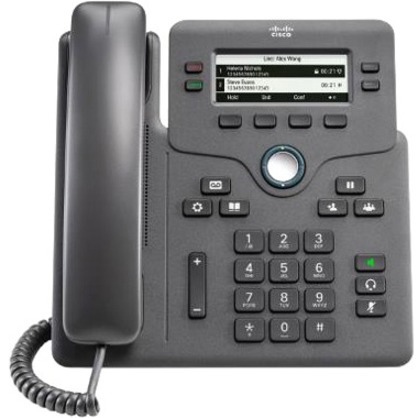 Cisco 6861 IP-telefoon - Bedraad - Bedraad/draadloos - Wi-Fi - Op muur monteerbaar - Houtskool