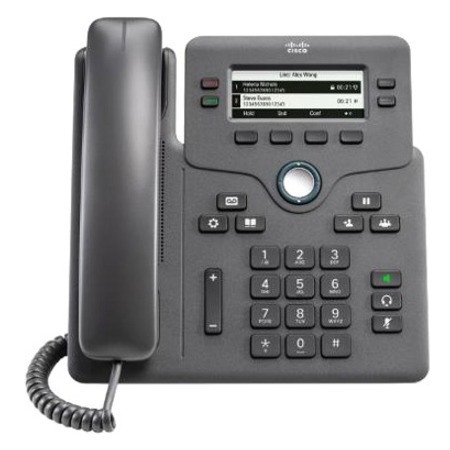 Cisco 6861 IP Phone - Corded - Corded/Cordless - Wi-Fi - Wall Mountable - Charcoal
