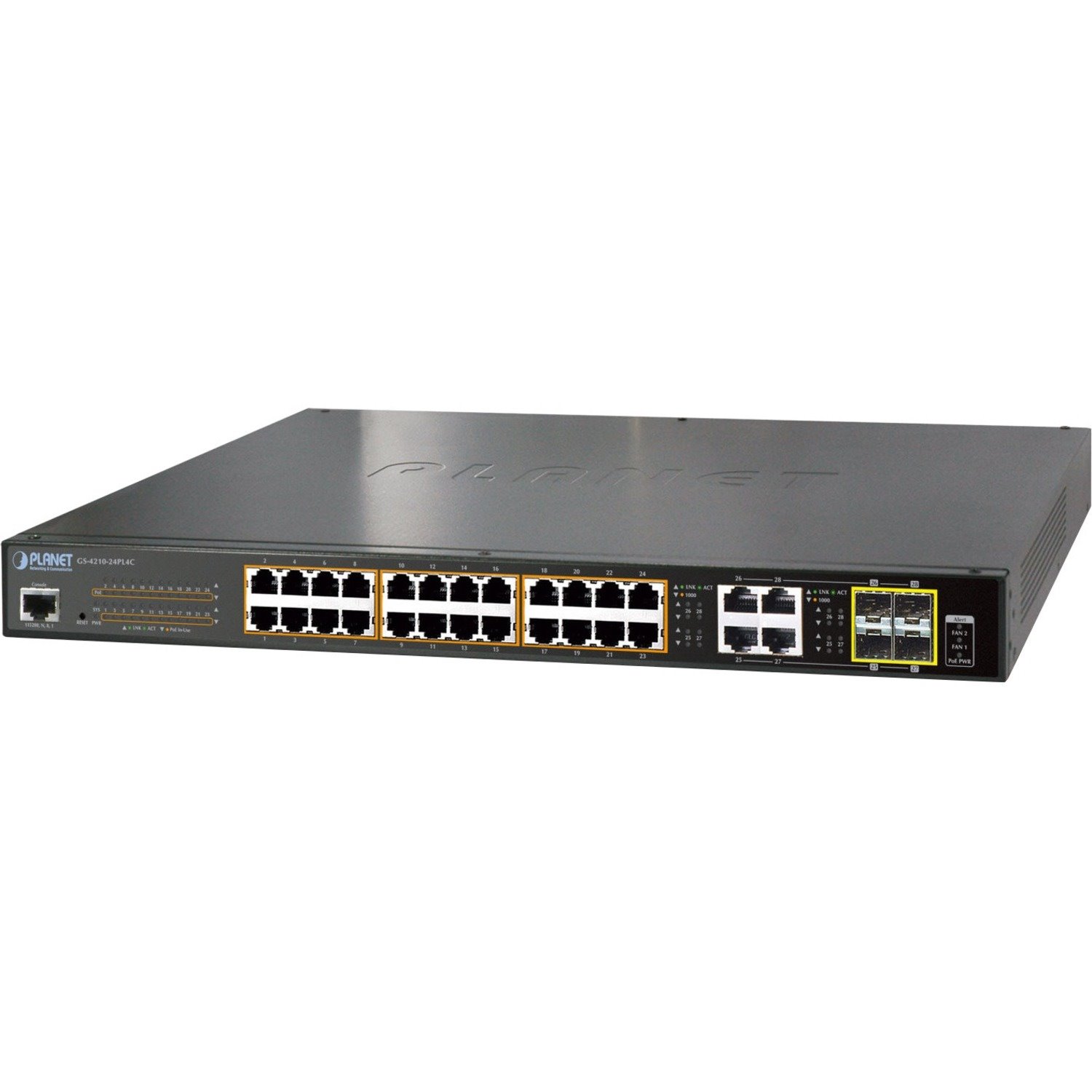 ACTi PLANET GS-4210-24PL4C 24-Port Gigabit 802.3at Managed PoE Switch