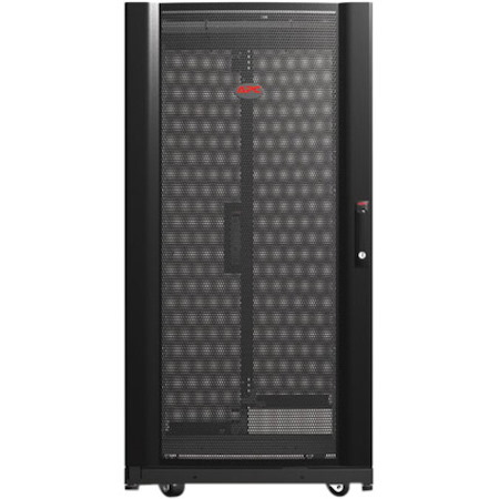 APC NetShelter AV, Server Rack Enclosure, 24U, 10-32 Threaded Rails, Black, 1199H x 600W x 806D mm