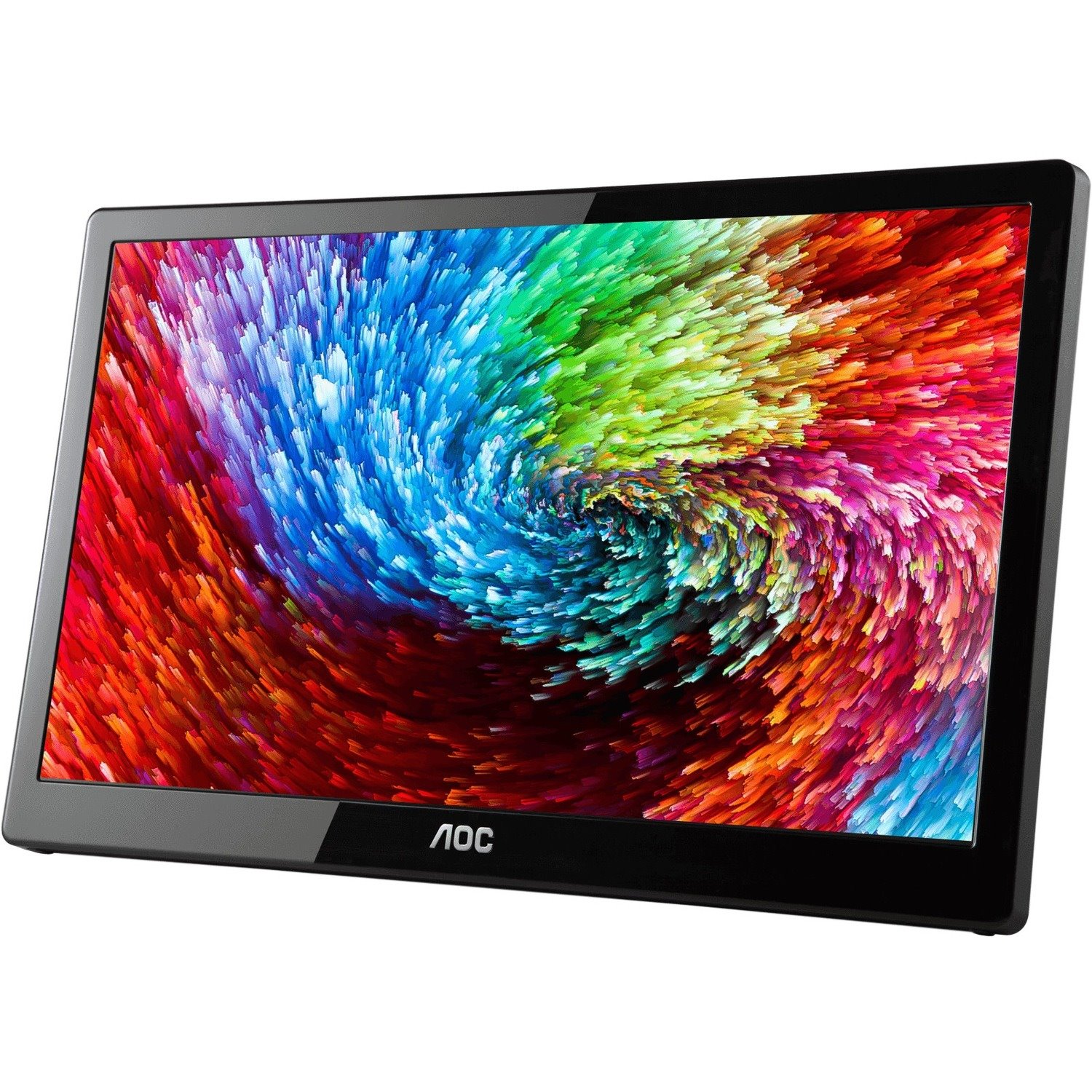 AOC E1659FWU 16" Class WXGA LCD Monitor - 16:9 - Black