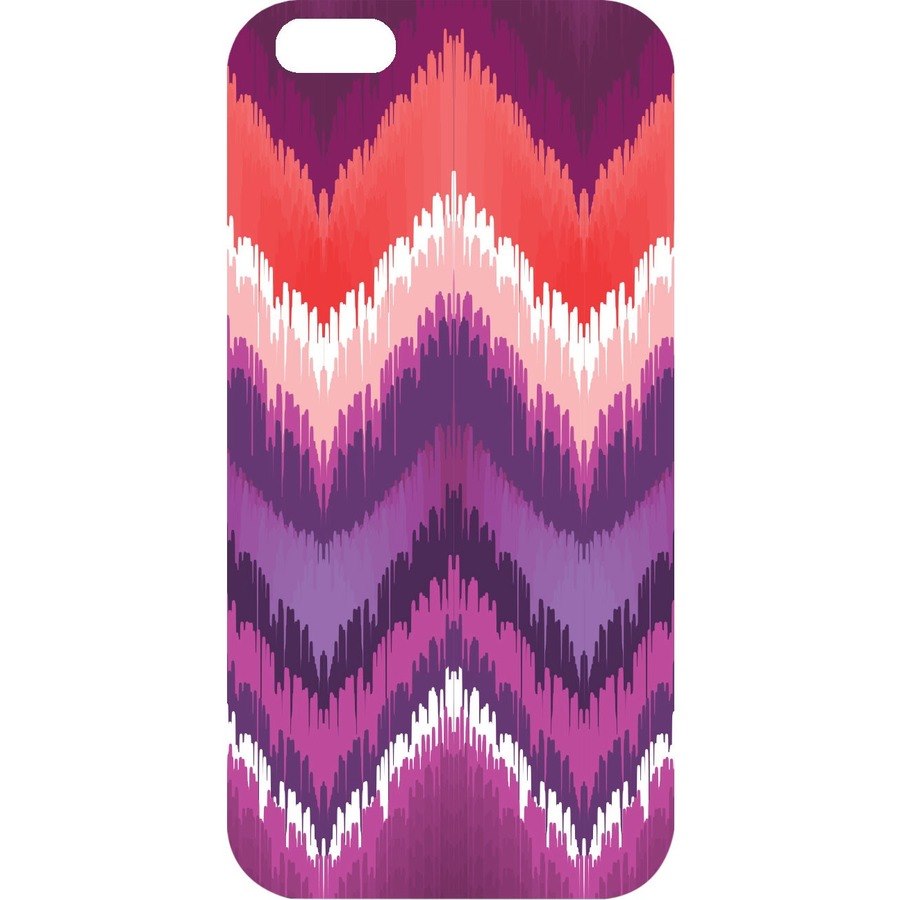 OTM iPhone 6 White Glossy Case Bold Collection, Peach/Purple