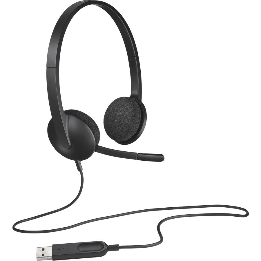 Logitech Headset H340 USB Stereo Internet headset over the head type with adjustable lightweight desig