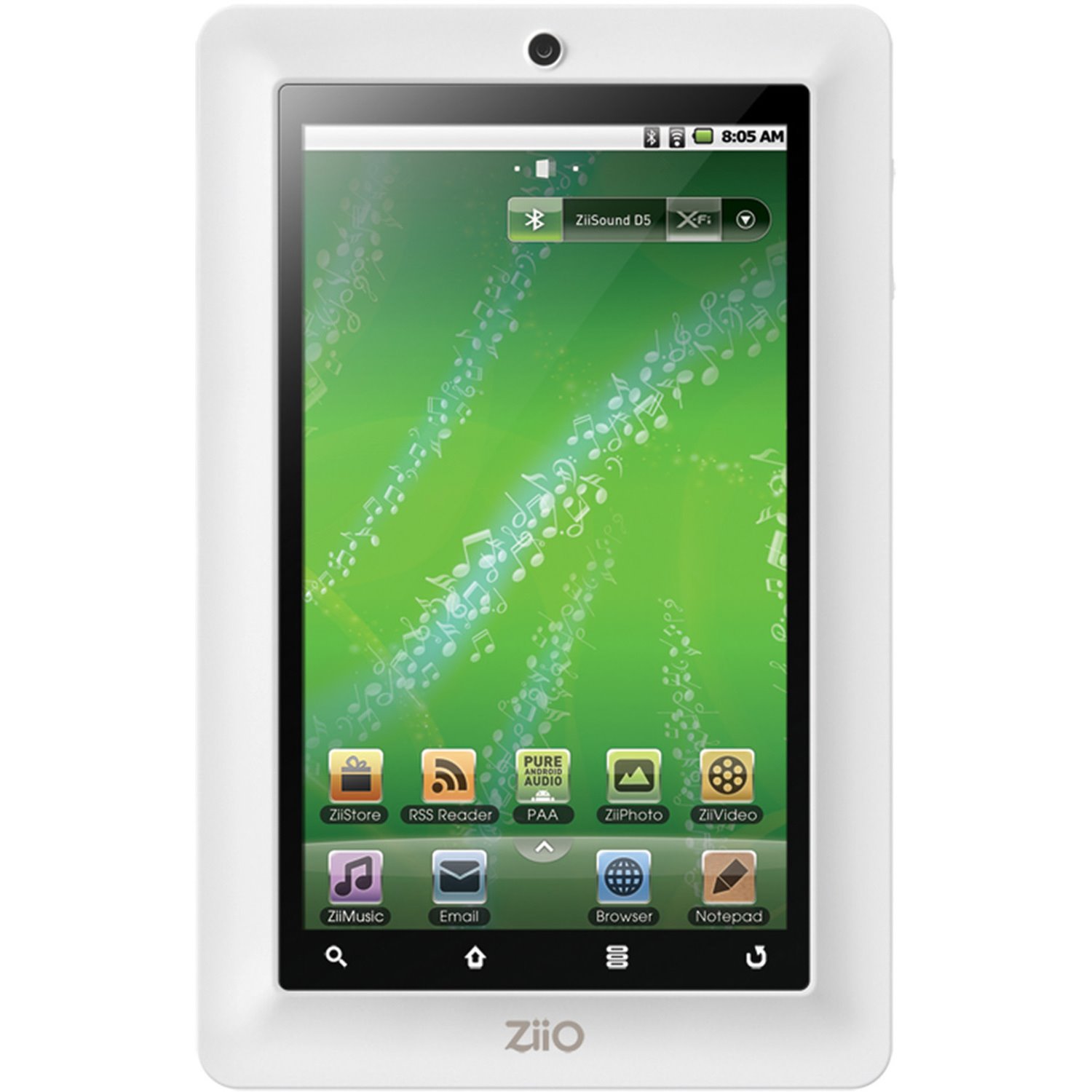 Creative ZiiO 70PZ033509HH1 Tablet - 7" - ZiiLABS ZMS-08 - 8 GB Storage - Android 2.1 Eclair - White