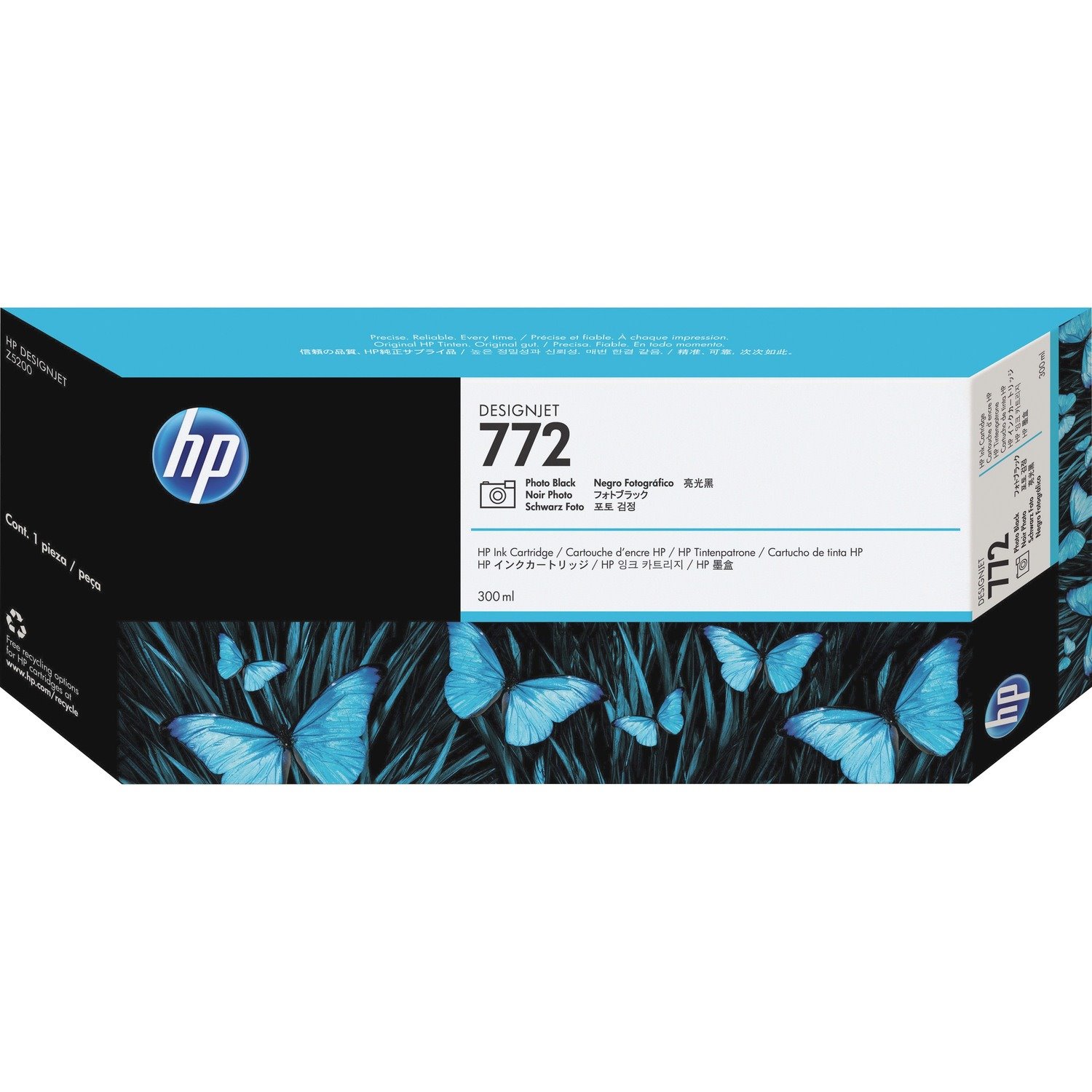 HP 772 Original Inkjet Ink Cartridge - Photo Black - 1 Each