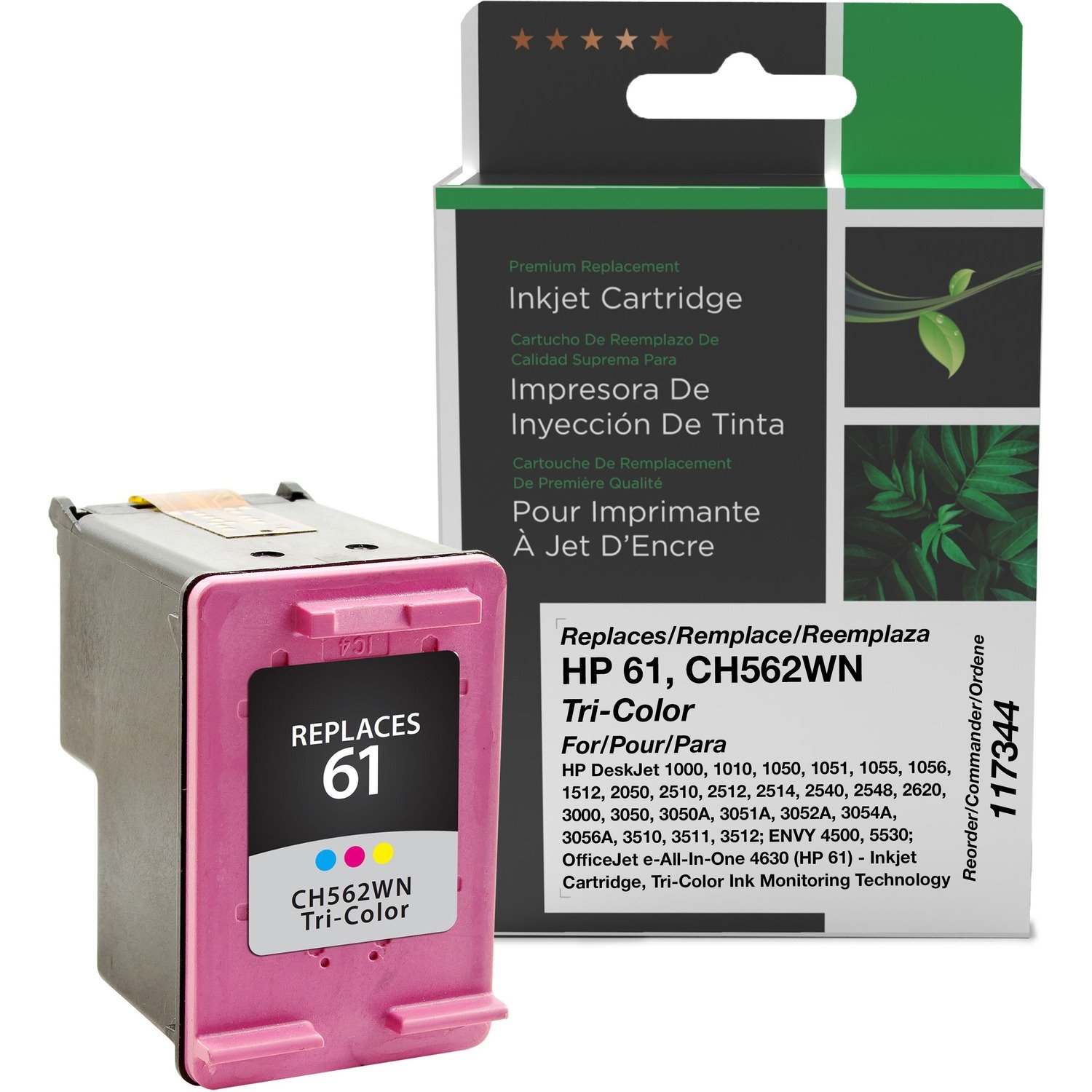 Clover Imaging Remanufactured Tri-Color Ink Cartridge for HP 61 (CH562WN)