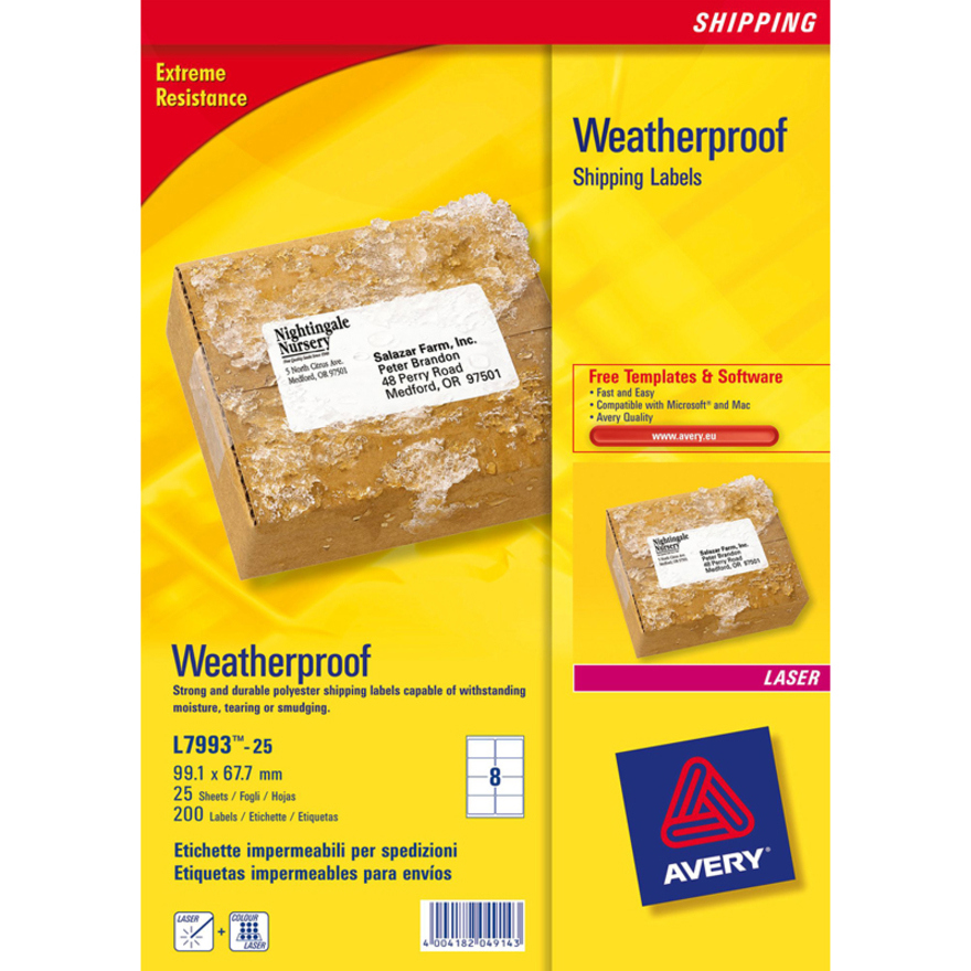 Avery L7993 Shipping Label