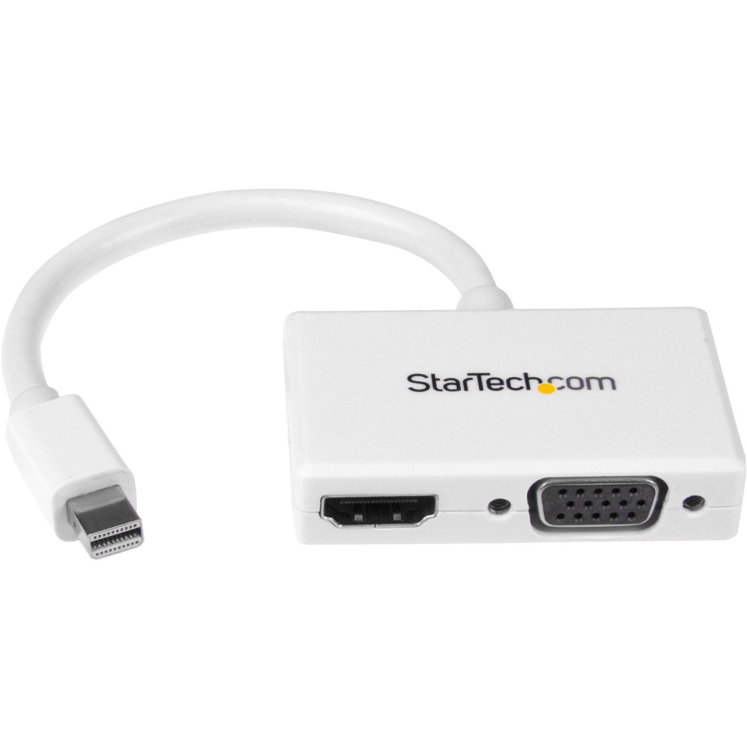 StarTech.com Travel A/V Adapter - 2-in-1 Mini DisplayPort to HDMI or VGA Converter - White