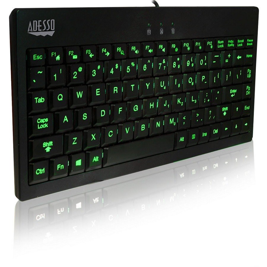 Adesso 3-Color Illuminated Mini Keyboard