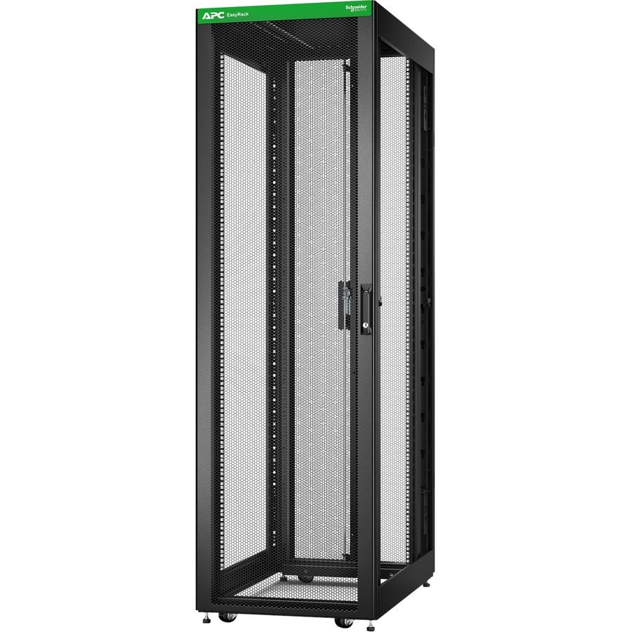 APC by Schneider Electric Easy Rack ER6200 42U Floor Standing Enclosed Cabinet Rack Cabinet - 482.60 mm Rack Width x 838.20 mm Rack Depth - Black