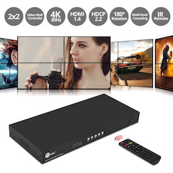 SIIG 2x2 4K Video Wall Processor with USB-C / DVI / HDMI Inputs with EDID management