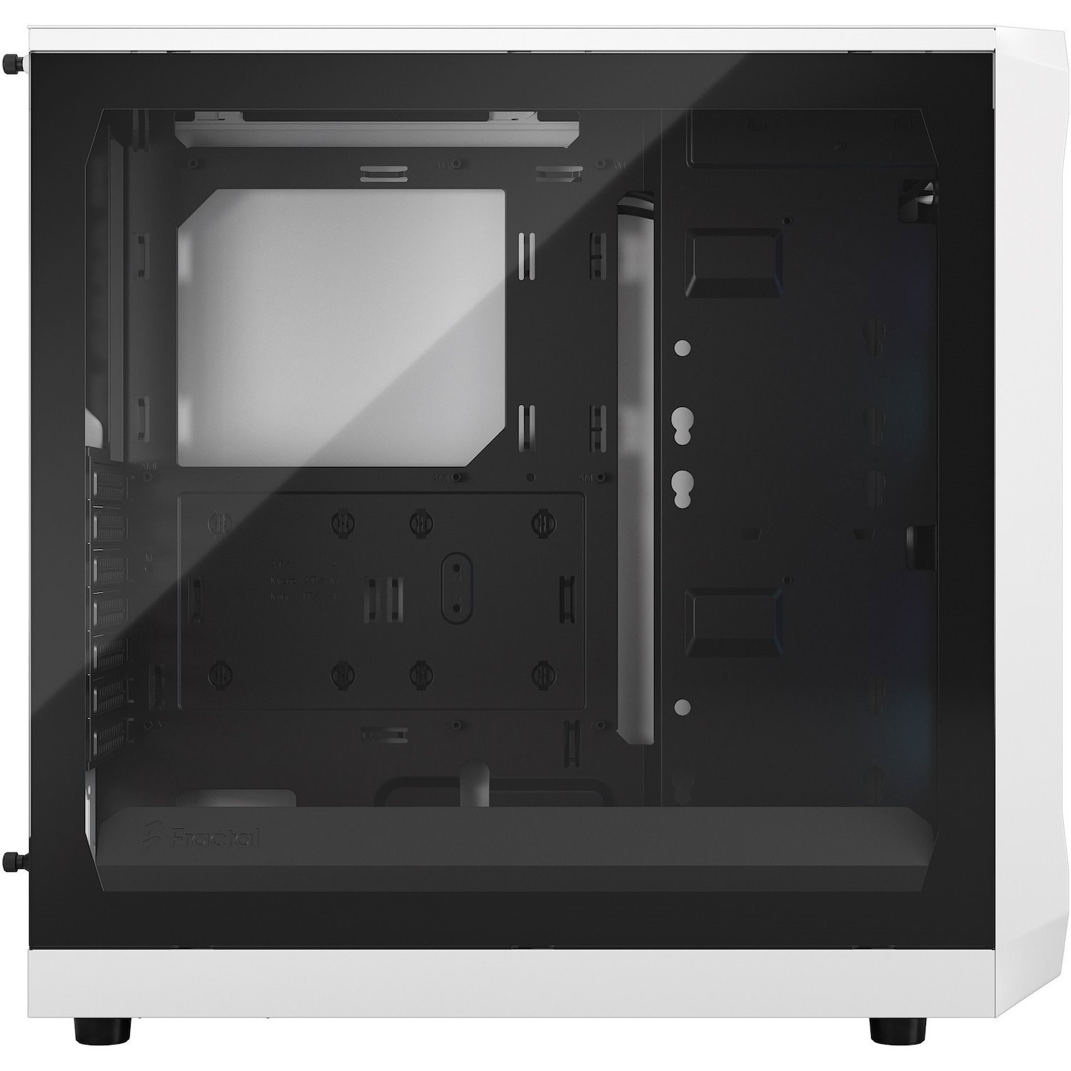 Fractal Design Focus 2 RGB Computer Case - Mini ITX, Mini ATX, ATX Motherboard Supported - Tower - Tempered Glass, Steel, Mesh - White