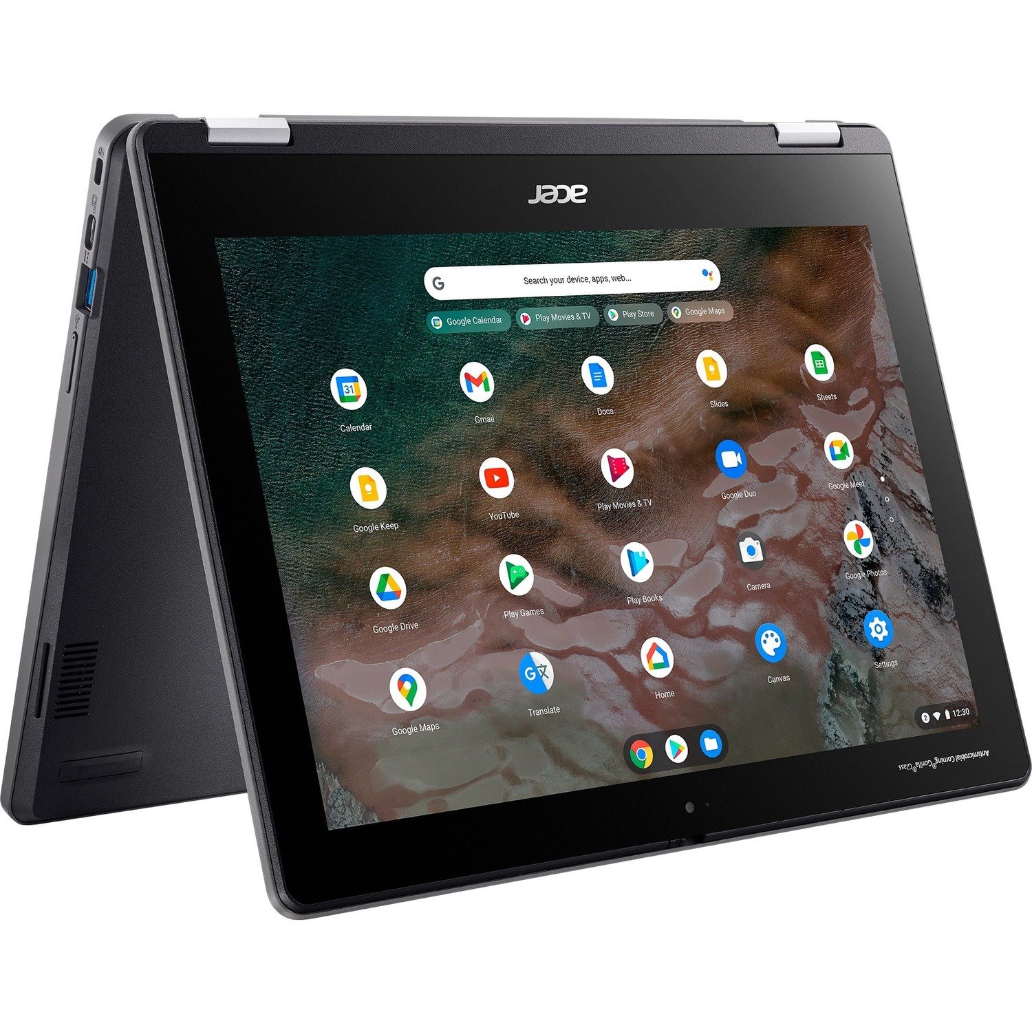 Acer Chromebook Spin 512 R853TA R853TA-C9RH 30.5 cm (12") Touchscreen Convertible 2 in 1 Chromebook - HD+ - Intel Celeron N4500 - 8 GB - 64 GB Flash Memory - English (UK) Keyboard - Shale Black