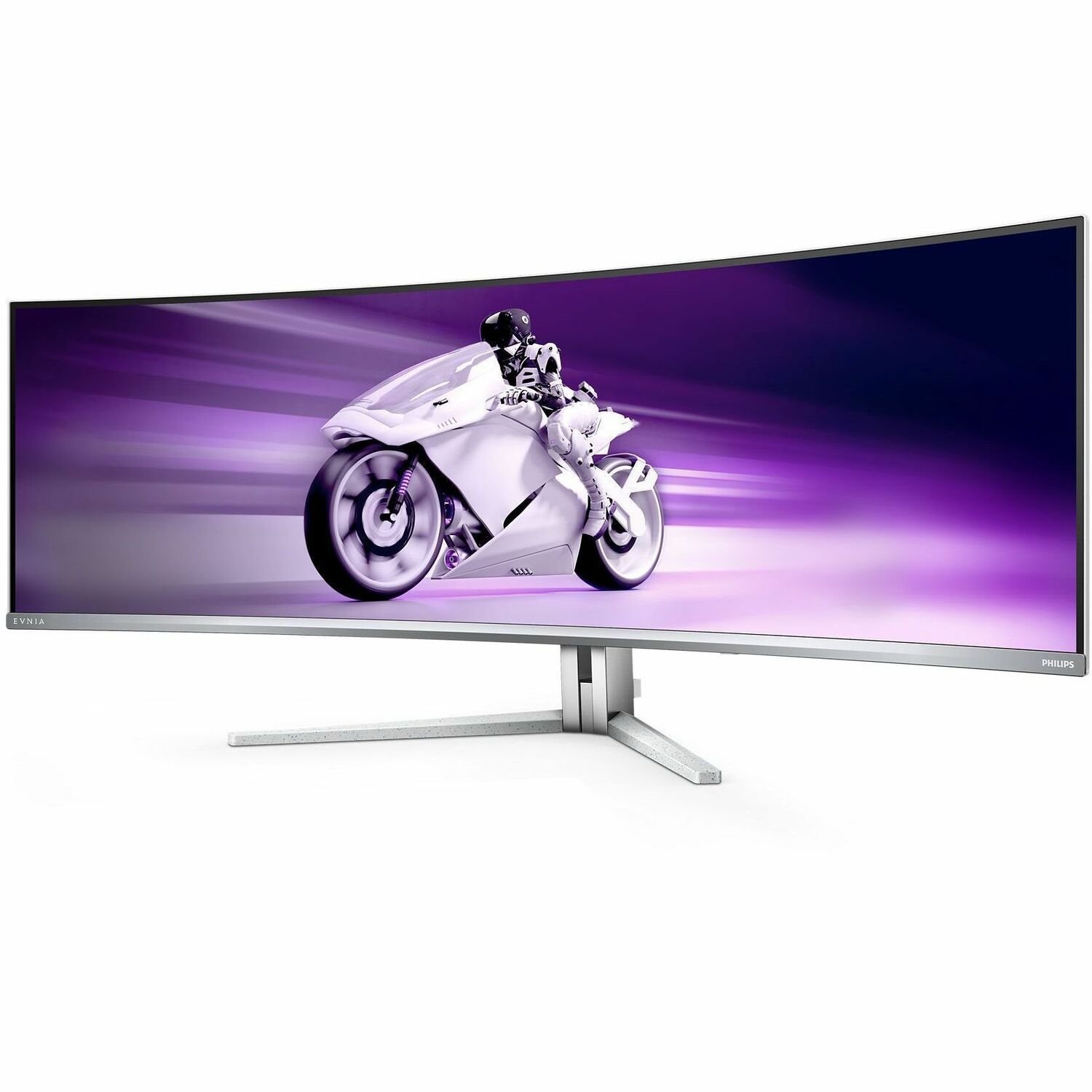 Philips Evnia 49M2C8900L 49" Class Dual Quad HD (DQHD) Curved Screen Gaming OLED Monitor - 32:9 - Textured White