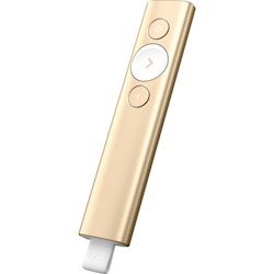 Logitech Spotlight Presentation Remote - Universal Wireless Presentation Clicker with Laser Pointer, Advanced Digital Highlighting, Bluetooth, 30 m Range and Quick Charging, Gold