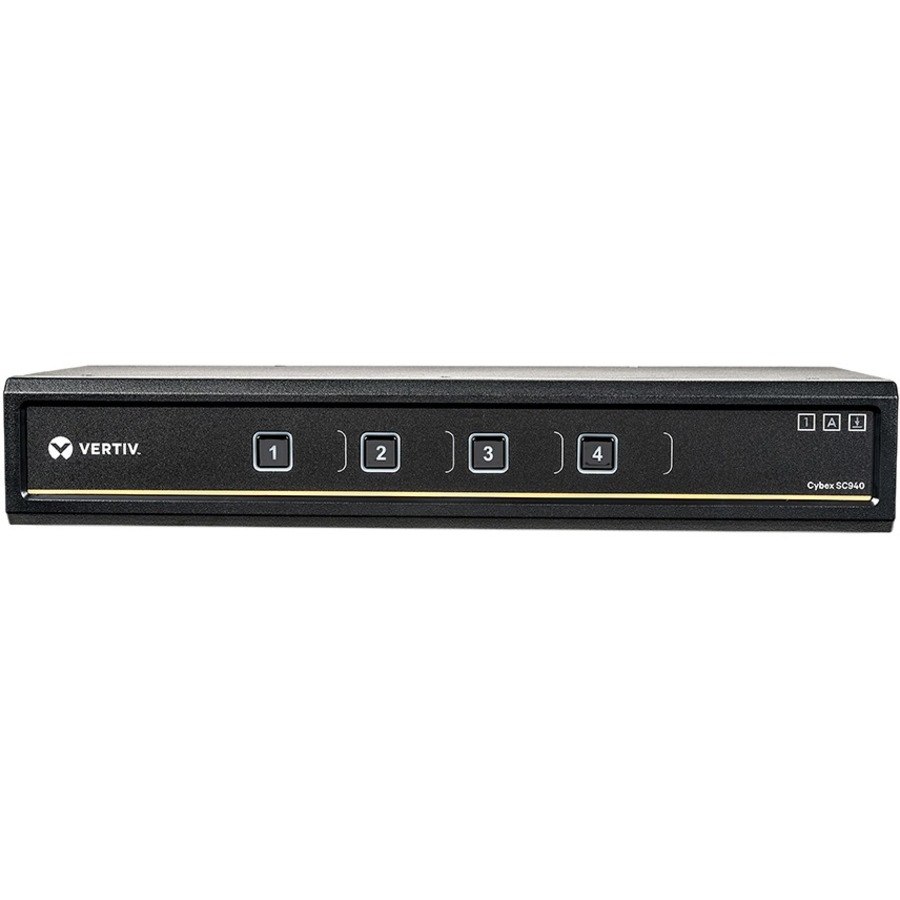 Vertiv Cybex SC900 Secure Desktop KVM Switch| 4 Port Dual-Head| DVI-I| TAA