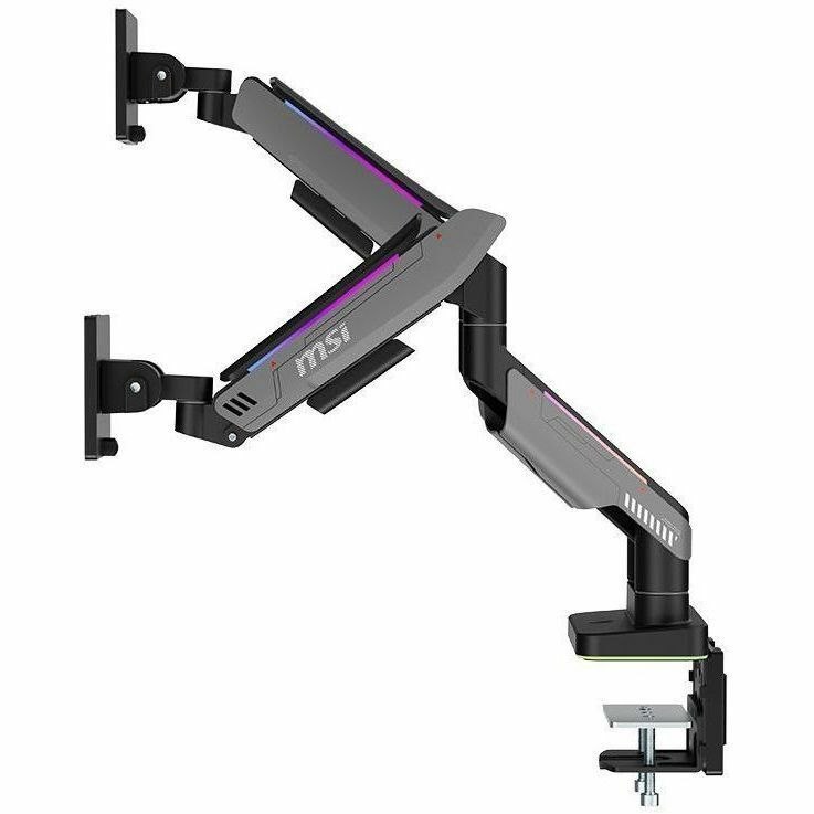 MSI Mounting Arm for Monitor, Flat Panel Mount, Curved Screen Display, Display - Matte Black, Painted Gray
