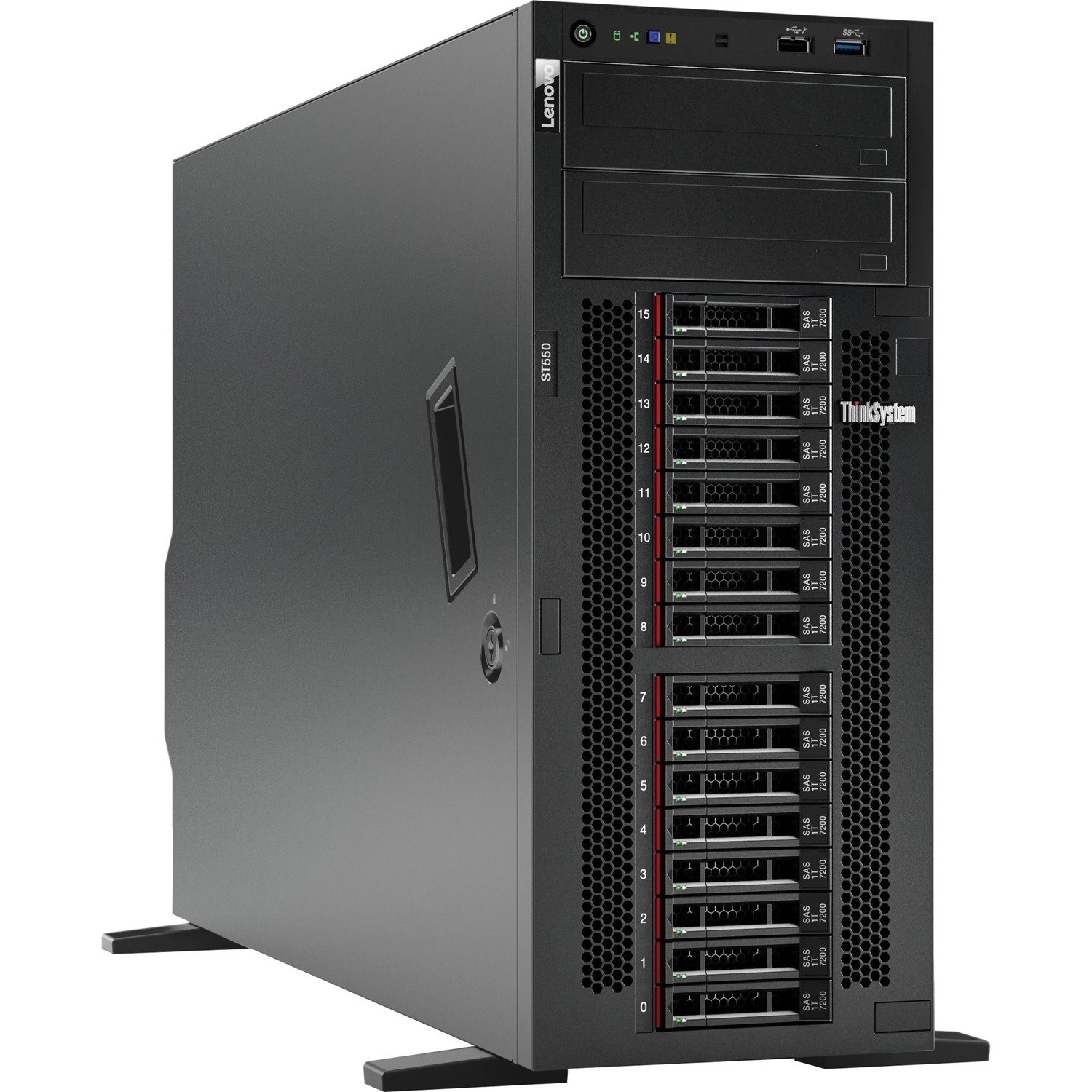 Lenovo ThinkSystem ST550 7X10A0EKEA 4U Tower Server - 1 Xeon Silver 4210R 2.40 GHz - 32 GB RAM - 12Gb/s SAS Controller