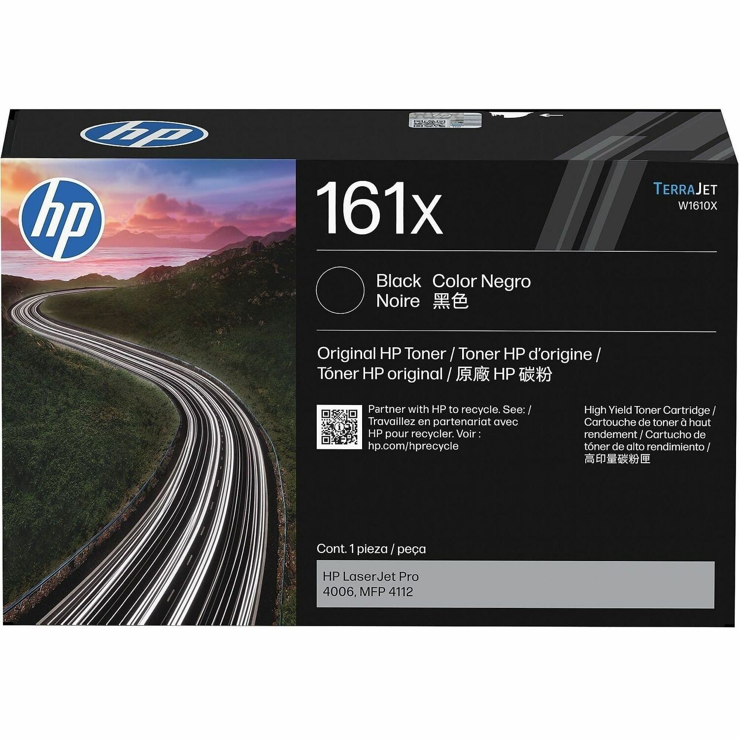 HP 161X Black Laserjet Toner Cartridge High Yield