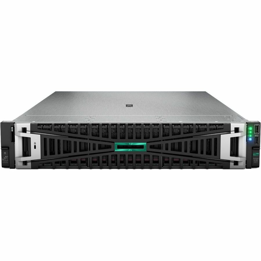 HPE SMART CHOICE ProLiant DL380 G11 2U Rack Server - 1 x Intel Xeon Silver 4510 2.4 GHz - 64 GB RAM - 16 TB HDD - (2 x 8TB) HDD Configuration - Serial ATA/600, 12Gb/s SAS Controller